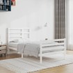 Estructura de cama madera maciza blanco 90x200 cm