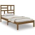 Estructura de cama madera maciza marrón miel 100x200