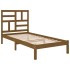 Estructura de cama madera maciza marrón miel 100x200