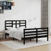 Estructura de cama madera maciza de pino negro 120x200 cm