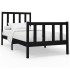 Estructura de cama madera maciza de pino negro 90x200