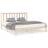 Estructura de cama de madera maciza 200x200