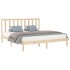 Estructura de cama de madera maciza 200x200