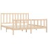 Estructura de cama de madera maciza 200x200