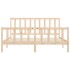 Estructura de cama de madera maciza 200x200