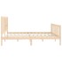 Estructura de cama de madera maciza 200x200