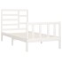 Estructura de cama madera maciza de pino blanco 90x200