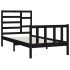 Estructura de cama madera maciza negro 90x200