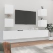 Set de muebles para TV 6 piezas madera contrachapada blanco