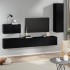 Set de muebles para TV 4 piezas madera contrachapada