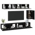 Set de muebles para TV 6 piezas madera contrachapada