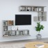 Mueble de pared de TV madera contrachapada gris