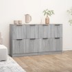 Aparadores 2 uds madera contrachapada gris Sonoma 60x30x70 cm