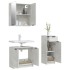 Set de muebles baño 3 pzas madera contrachapada gris