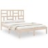 Estructura de cama madera maciza 150x200