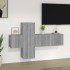 Set de muebles para TV 3 pzas madera contrachapada gris