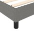 Estructura de cama box spring tela gris oscuro 140x190