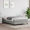 Estructura de cama box spring tela gris claro 120x200 cm