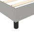 Estructura de cama box spring tela gris claro 120x200
