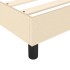 Estructura de cama box spring tela color crema 140x200