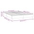 Estructura de cama box spring tela color crema 140x200