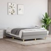 Estructura de cama box spring tela gris claro 140x190 cm
