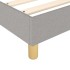 Estructura de cama box spring tela gris claro 140x190