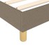 Estructura de cama box spring tela gris taupe 140x190