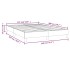 Estructura de cama box spring cuero sintético blanco 140x200