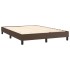 Estructura de cama box spring cuero sintético marrón 140x200