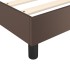 Estructura de cama box spring cuero sintético marrón 140x200