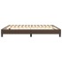 Estructura de cama box spring cuero sintético marrón 180x200