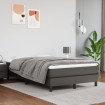 Estructura de cama box spring cuero sintético gris 120x200 cm