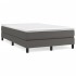 Estructura de cama box spring cuero sintético gris 120x200