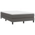 Estructura de cama box spring cuero sintético gris 120x200