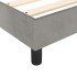 Estructura de cama box spring terciopelo gris claro 120x200