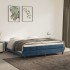 Estructura de cama box spring terciopelo azul oscuro 180x200