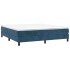 Estructura de cama box spring terciopelo azul oscuro 180x200