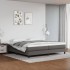 Estructura de cama box spring cuero sintético gris 200x200
