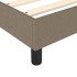 Estructura de cama box spring tela gris taupe 80x200