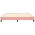 Estructura de cama box spring terciopelo rosa 160x200