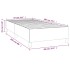 Estructura de cama box spring tela gris claro 90x200