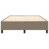 Estructura de cama box spring tela gris taupe 140x190