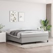 Estructura de cama box spring tela gris claro 160x200 cm