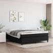 Estructura de cama box spring tela negro 160x200 cm