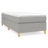 Estructura de cama box spring tela gris claro 90x190