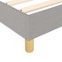 Estructura de cama box spring tela gris claro 90x190