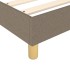 Estructura de cama box spring tela gris taupe 120x200