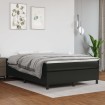 Estructura de cama box spring cuero sintético negro 140x190 cm