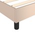 Estructura cama box spring cuero sintético capuchino 90x190